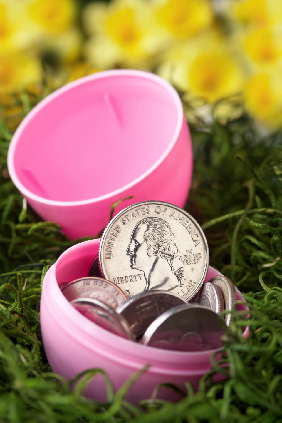Coins in a Plastic Easter Egg (Getty Images / iStockphoto)
