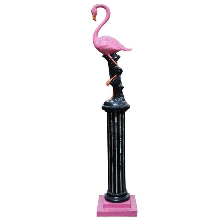 Flamingo Pedestal Sculpture