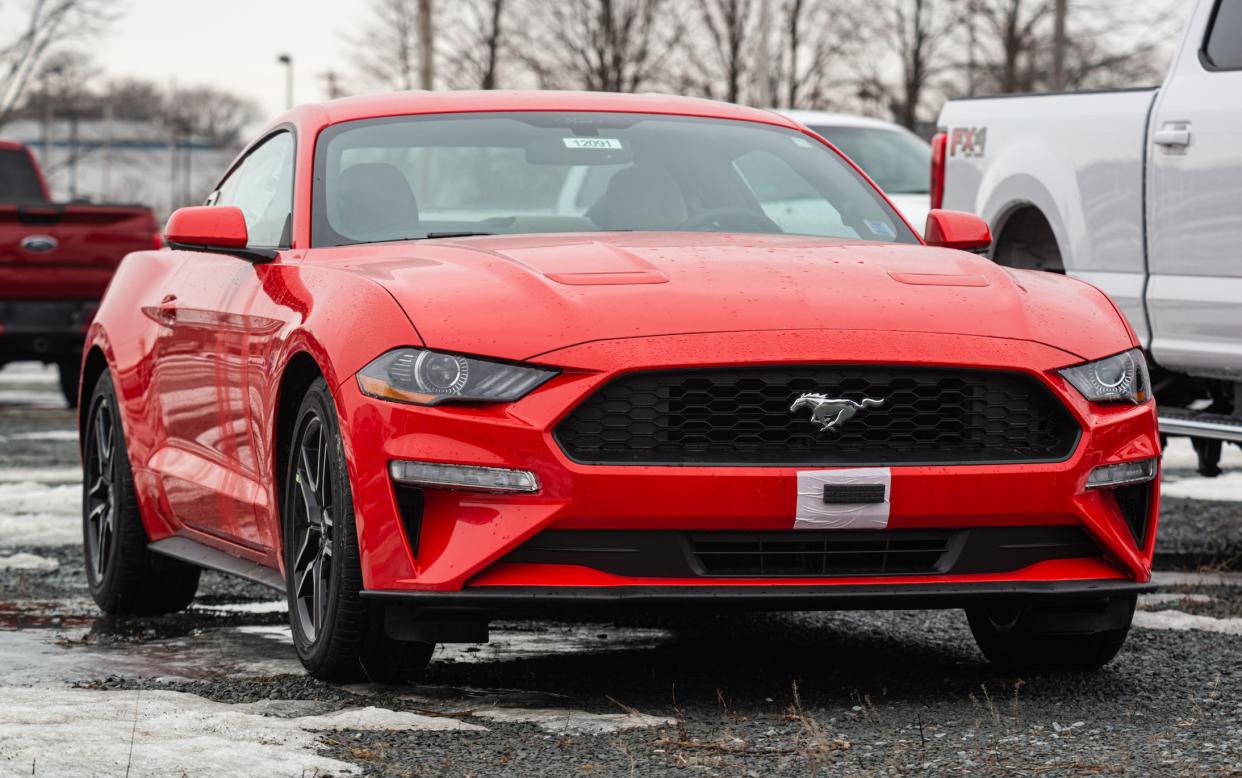 Halifax, Canada - February 25, 2020 - 2020 Ford Mustang at a dealership in Halifax's North End.