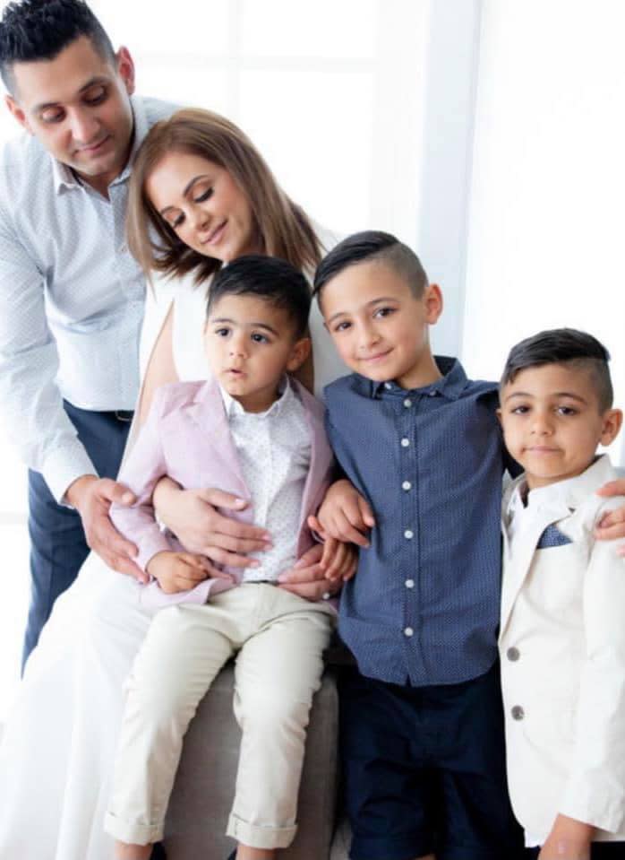 NSW parents Anthony and Kelly Elfalak with their sons.