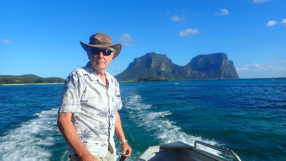 Ian Hutton boating near Lord Howe Island. - Courtesy Ian Hutton