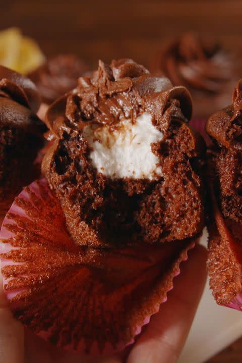 Marshmallow-Stuffed Chocolate Cupcakes