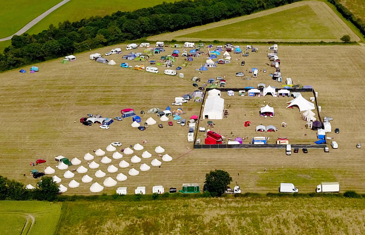 A woman had a heart attack at the Swingfields Festival in Malvern, Worcestershire (Picture: SWNS)