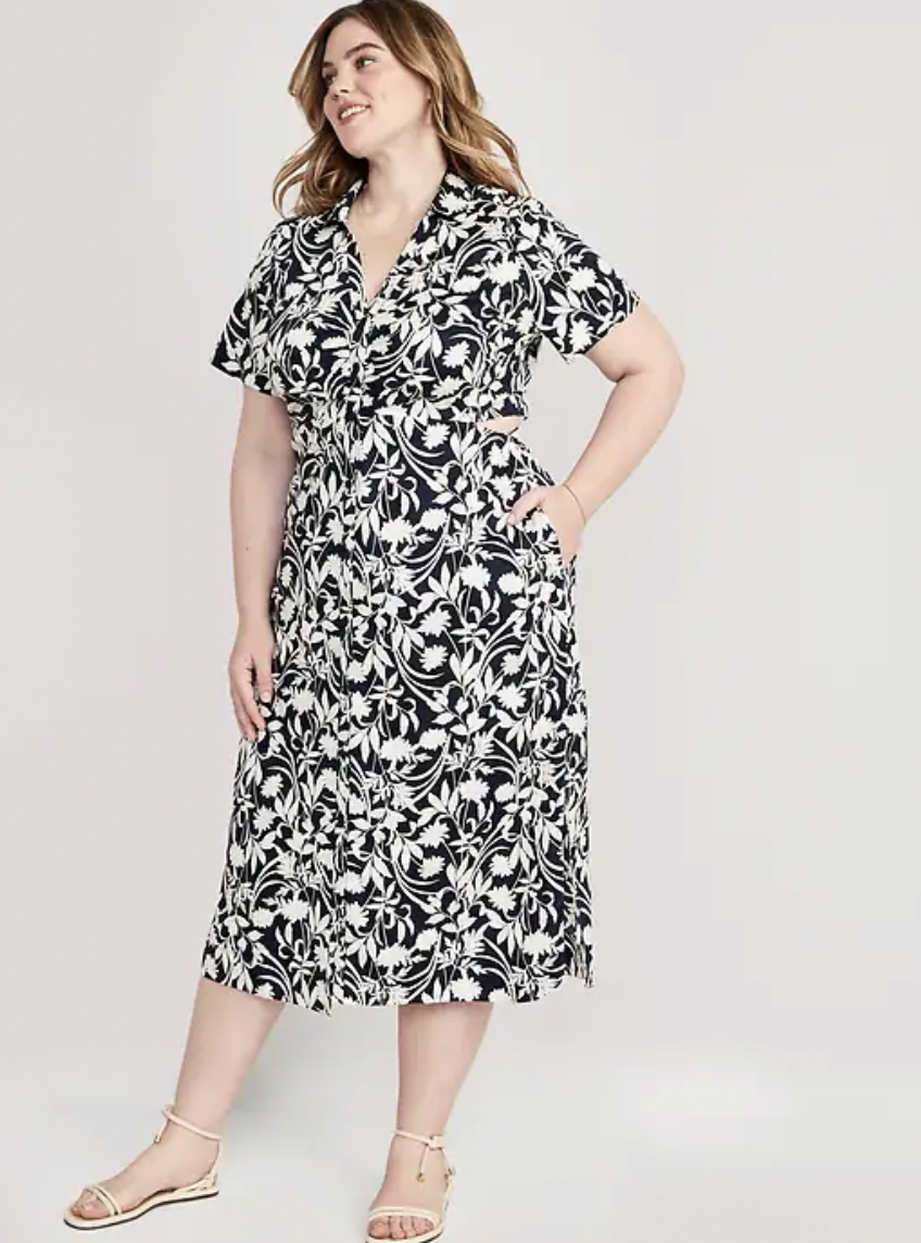 Gap Cutout Midi Shirt Dress for Women