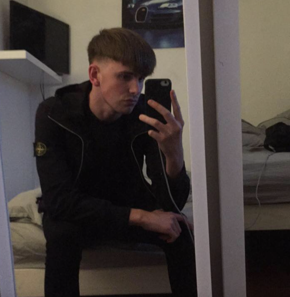 The 19-year-old, pictured here in a mirror selfie, was pronounced dead at the scene in Scotland.