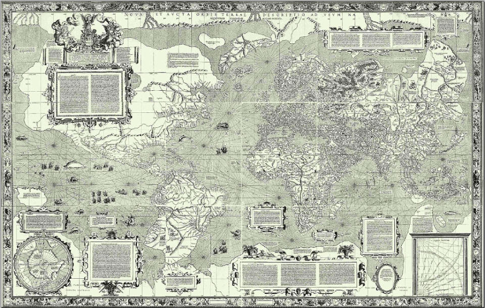 El mapa del mundo de Gerardus Mercator, de 1569