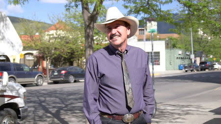 A still image taken from video shows Montana Democratic congressional candidate Rob Quist greeting voters while campaigning for a special election in Missoula, Montana, U.S. May 24, 2017. REUTERS/Justin Mitchell