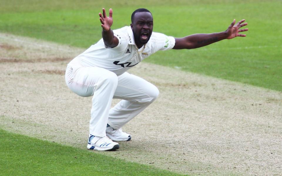 Kemar Roach recorded new career-best first-class figures for both an innings (8 for 40) and a match (10 for 80) - GETTY IMAGES