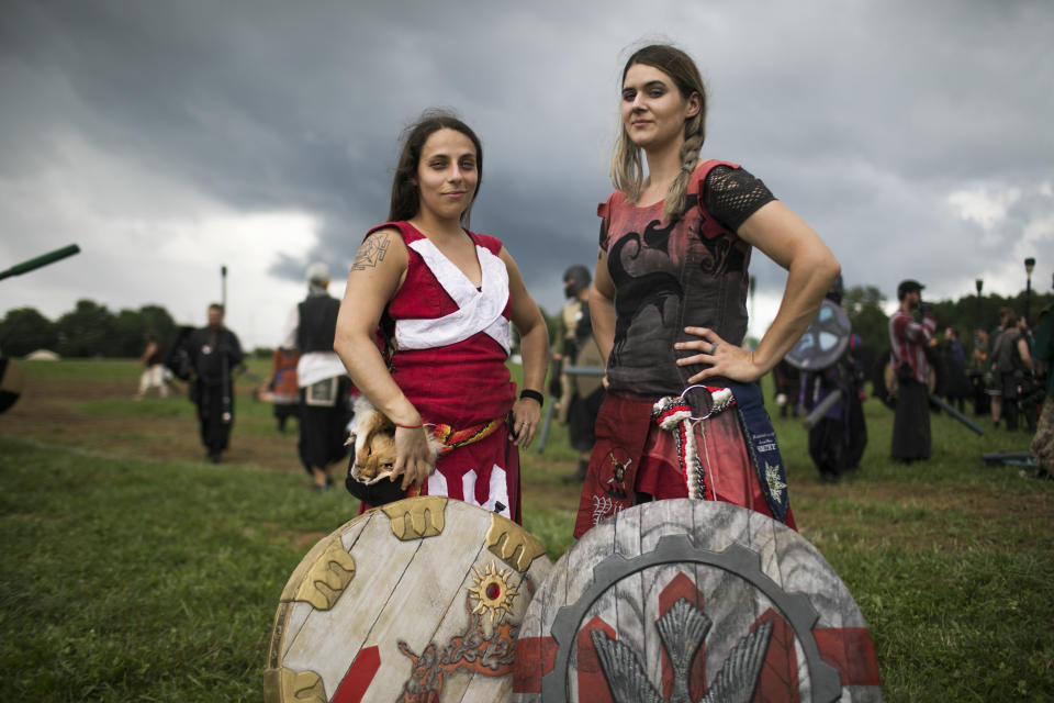 Ianje Castallanos and Sev Gedra, Queens of Ragnarok. (Photo: Maddie McGarvey for HuffPost)