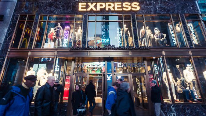 New York NY/USA-March 18, 2013 An Express clothing store in Times Square in New York - Image.