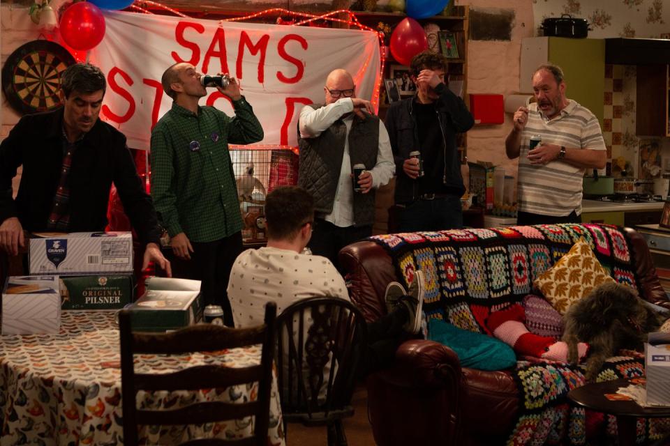 Monday, April 13: Sam celebrates his stag night