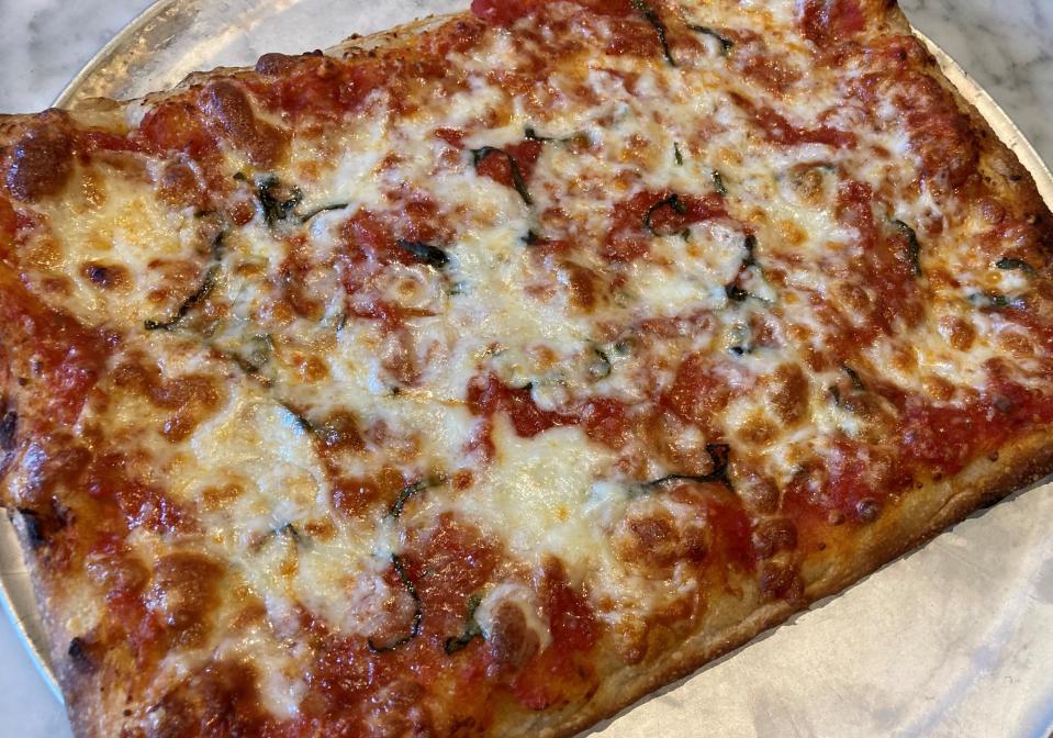 Grandma-style sheet pan pizza is a relatively new addition to the menu at Benny's Big Time Pizzeria, at 206 Greenfield St. in Wilmington, N.C. on July 3, 2023. ALLISON BALLARD/STARNEWS