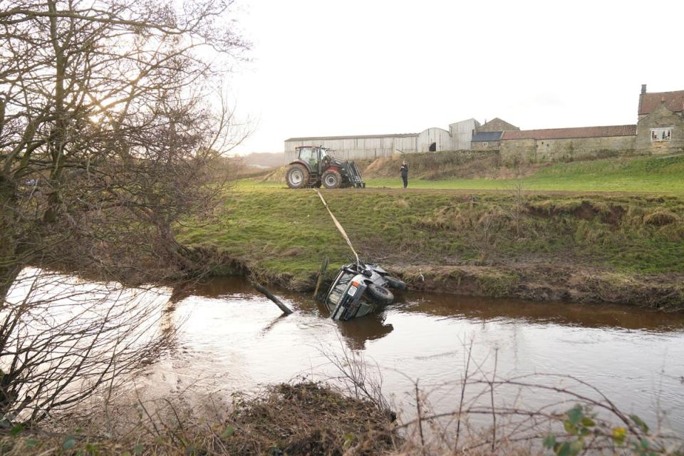 The 4x4 was found 400 yards further downstream (PA)
