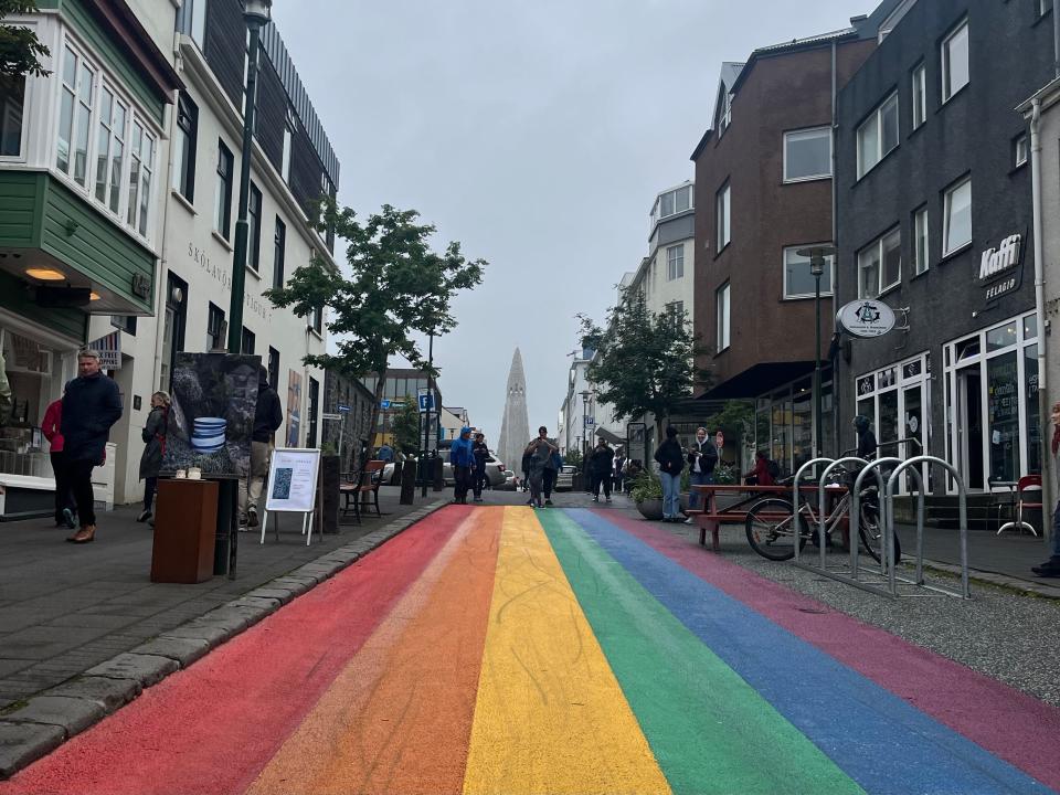 rainbow road in iceland