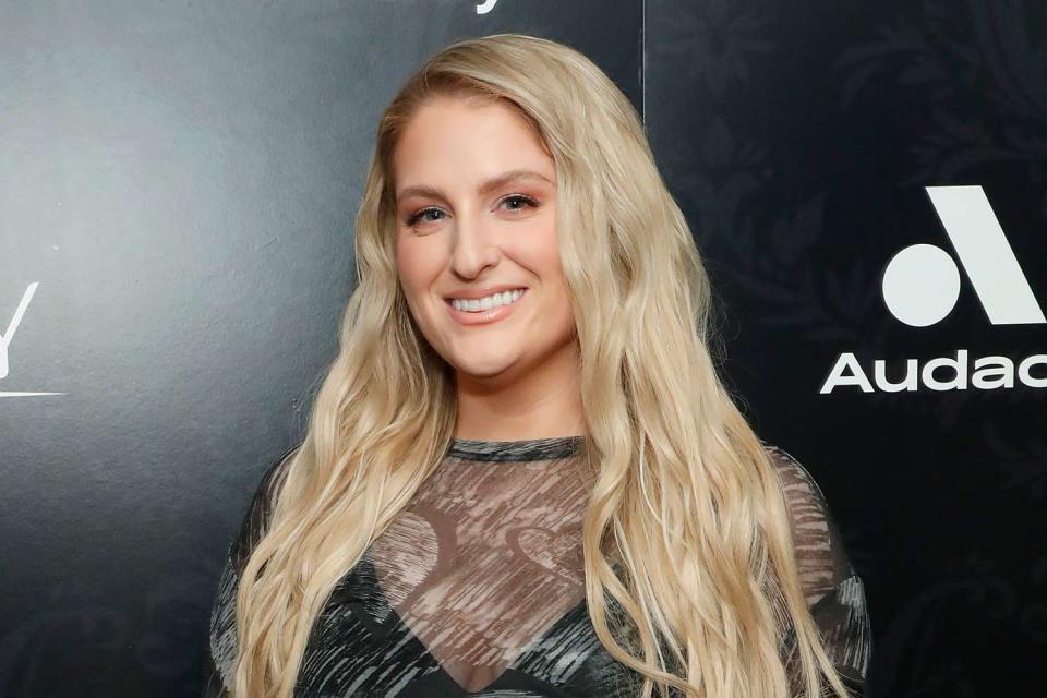 <p>Astrid Stawiarz/Getty</p> Meghan Trainor attends Audacy