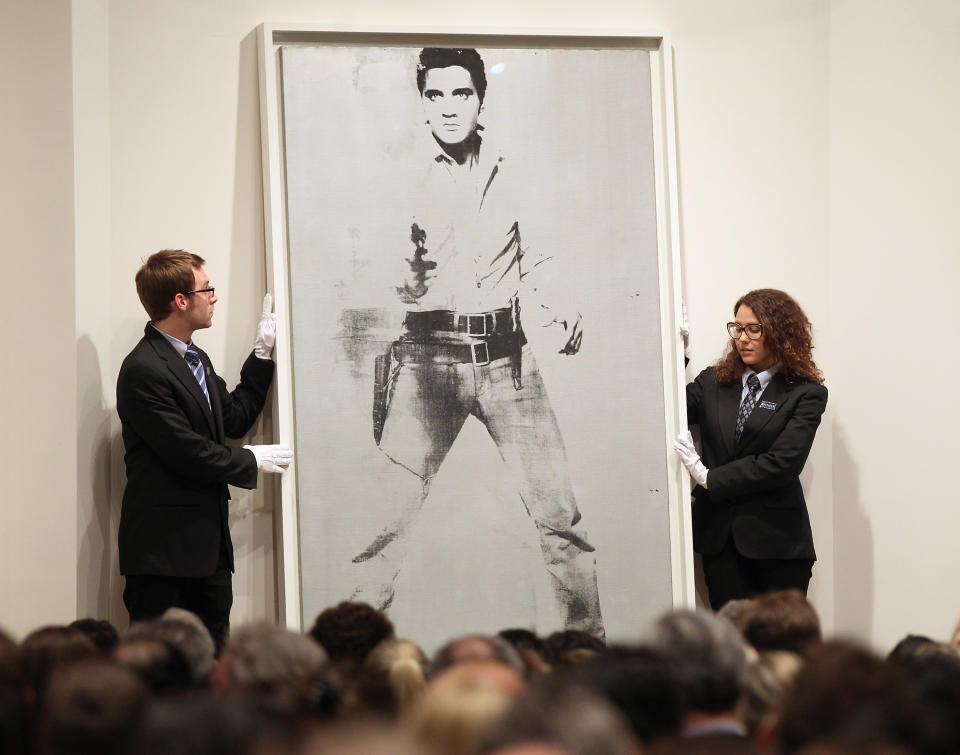 Andy Warhol's "Double Elvis" Auctioned At Sotheby's