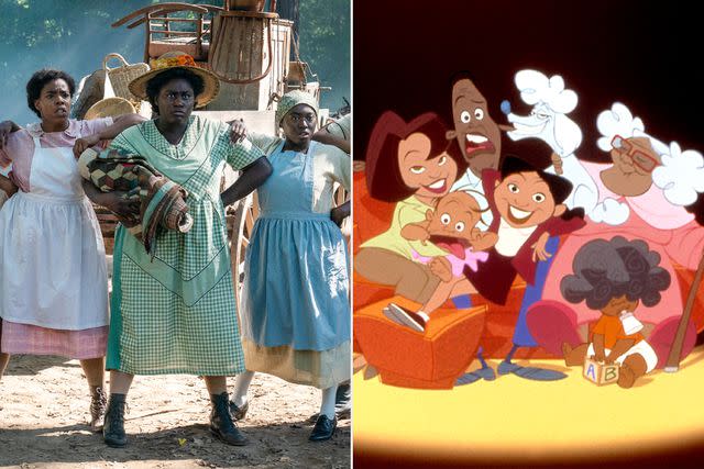 <p>Eli Ade; Disney Channel/Everett</p> The Color Purple and The Proud Family