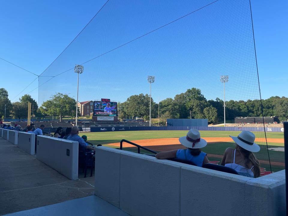 Fans watch Ole Miss baseball vs. Oklahoma in College World Series from Swayze Field