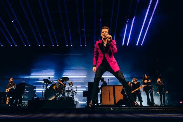 The Killers rocked a sold-out Petersen Events Center.