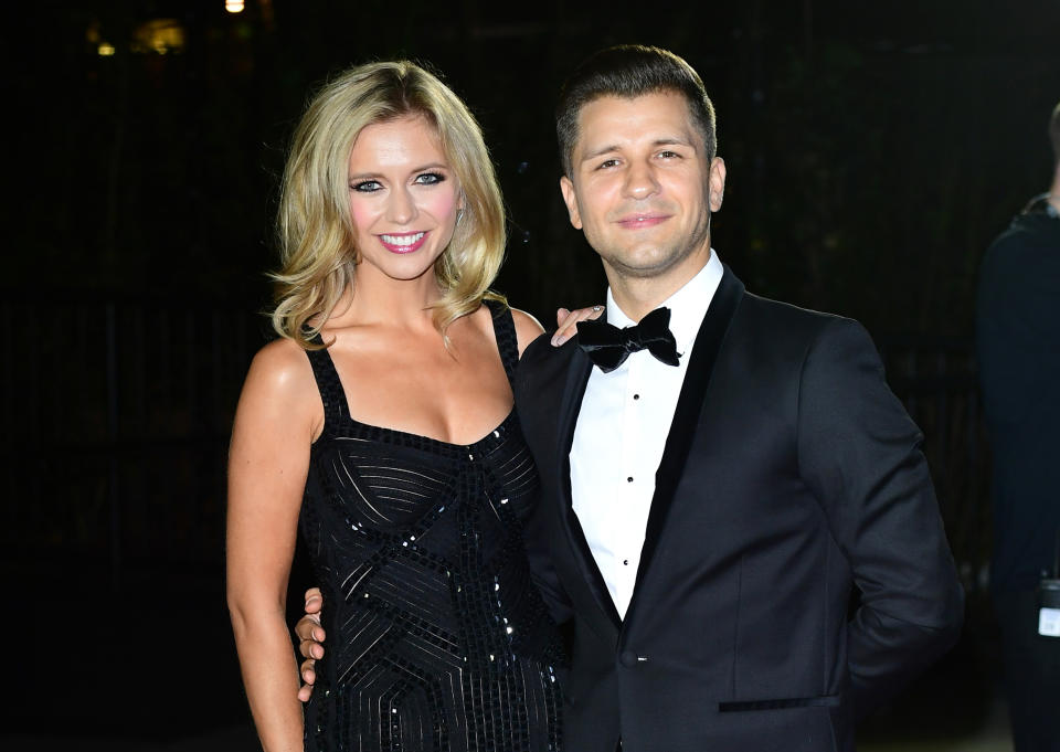 File photo dated 06/09/16 of Rachel Riley and Pasha Kovalev. The pregnant Countdown star said her unborn baby stopped kicking in the womb for two days due to stress caused by online trolls.