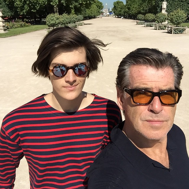 Selfie de padre e hijo.