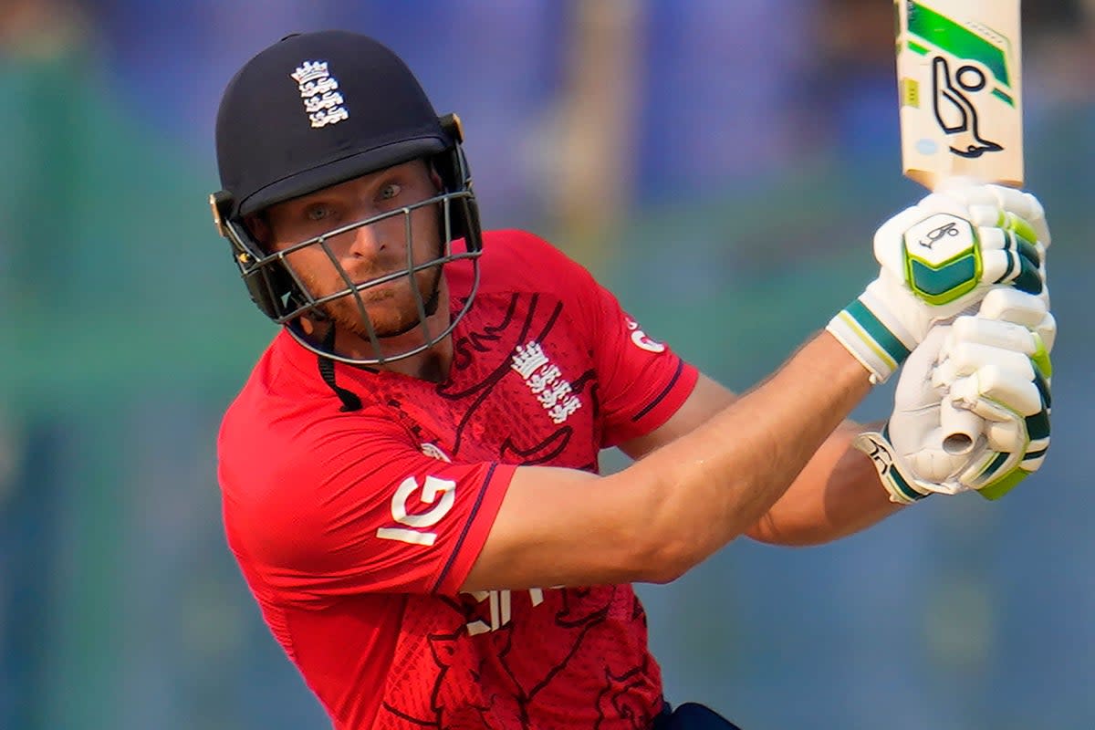 Jos Buttler lamented England’s lack of runs in the first T20 against Bangladesh (Aijaz Rahi/AP) (AP)
