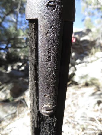 A close-up photo of a Winchester Model 1773 rifle found by park workers in Great Basin National Park, Nevada, in November 2014, is shown in this handout photo provided by U.S. Park Services January 15, 2015. REUTERS/U.S. Park Service/Handout via Reuters