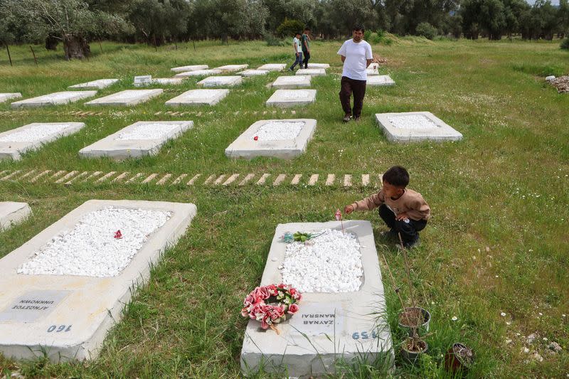 Renovated burial ground for asylum-seekers opens on Greece's Lesbos island