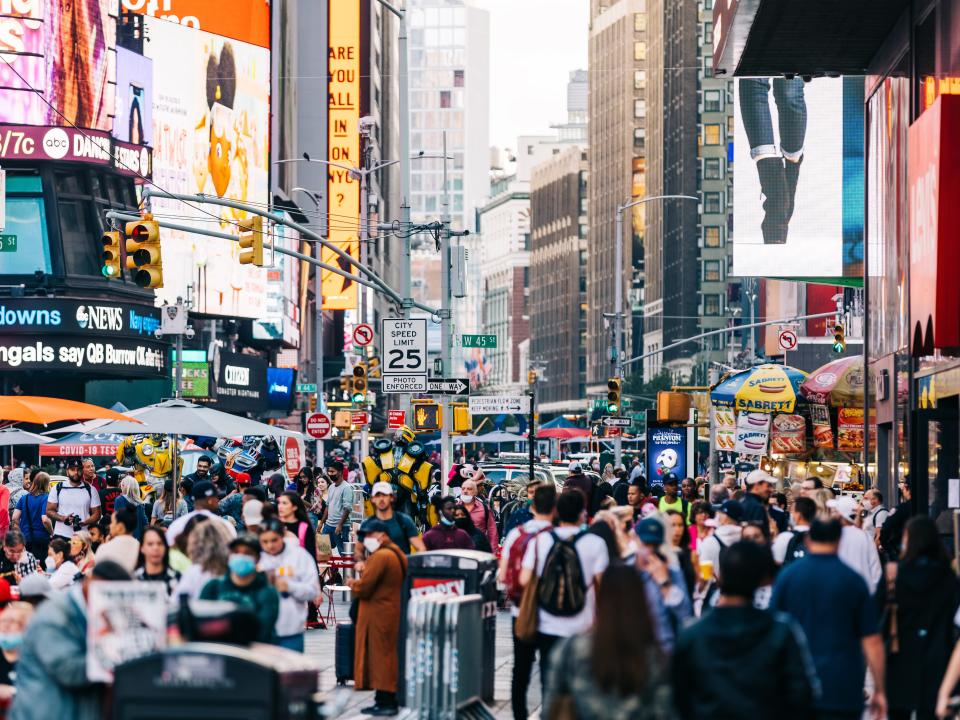 Crowd in Times Square