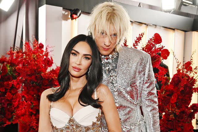 <p>Lester Cohen/Getty</p> Megan Fox and Machine Gun Kelly on Feb. 5, 2023