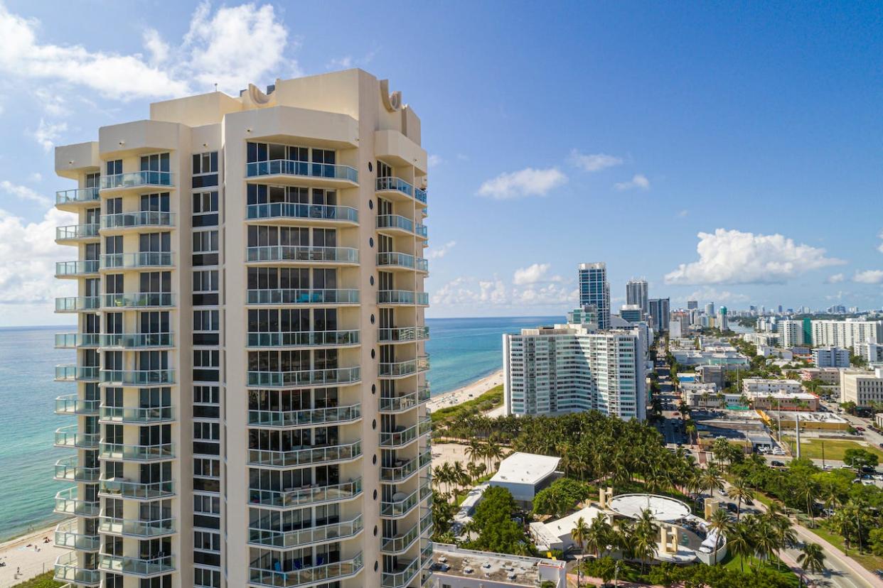 Miami Beach, Florida, St. Tropez Oceanfront Condominium with view.