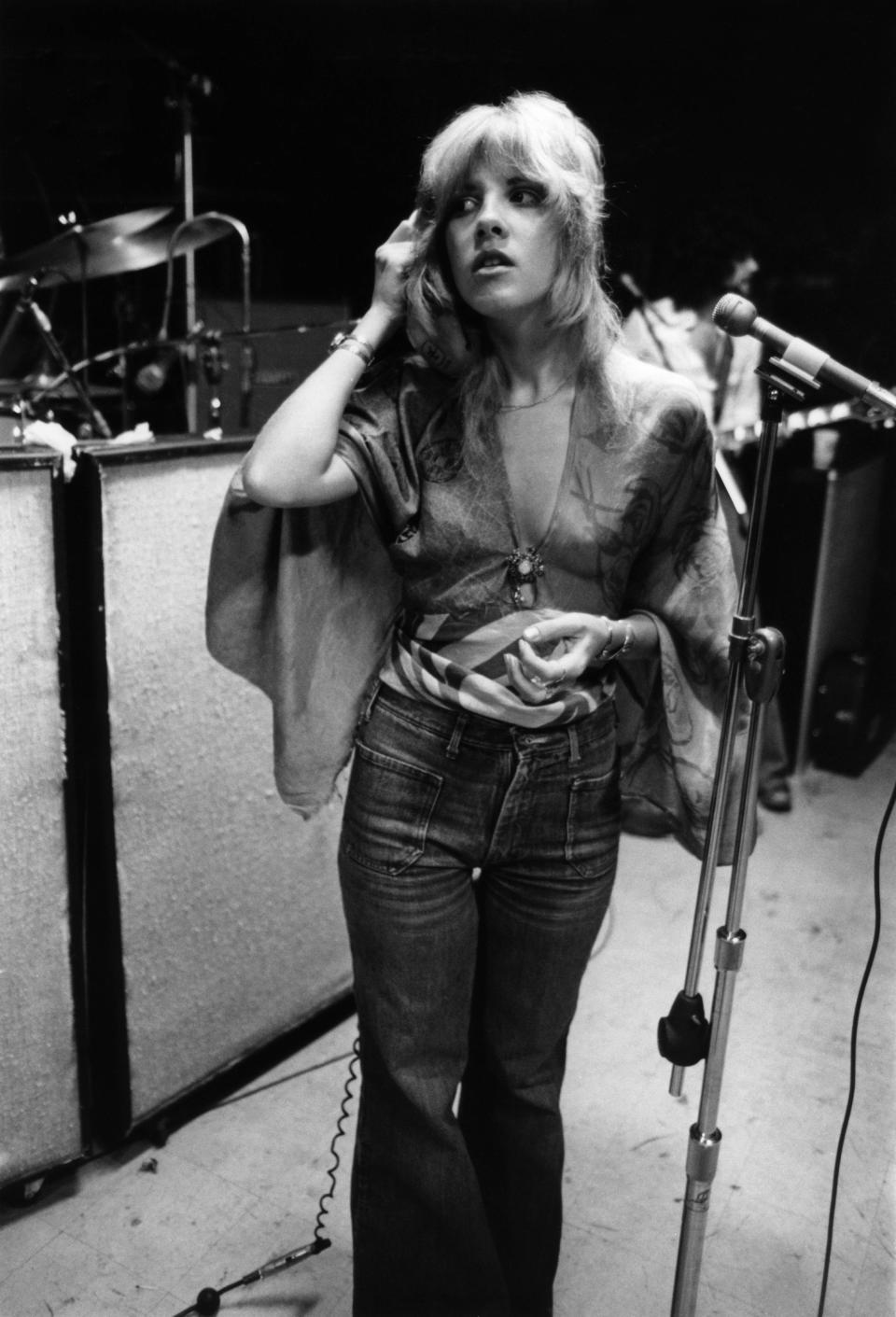 The singer in the recording studio in 1975.&nbsp;