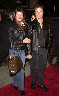 Gary Sinise and wife at the Westwood premiere of Dimension's Impostor