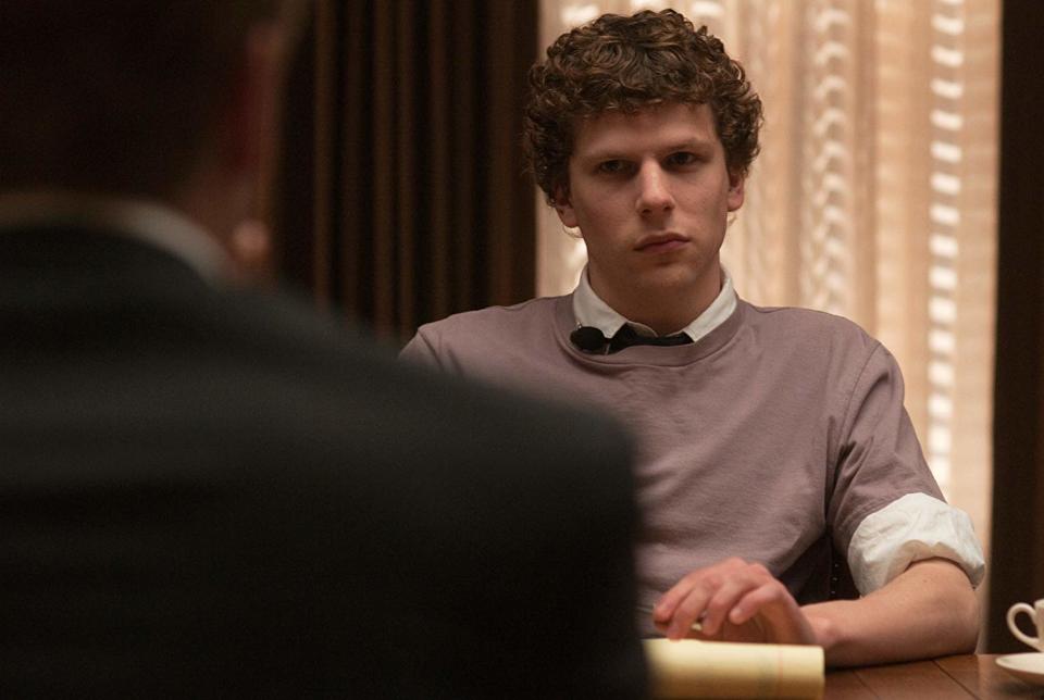 Jesse Eisenberg as Mark Zuckerberg in The Social Network. 