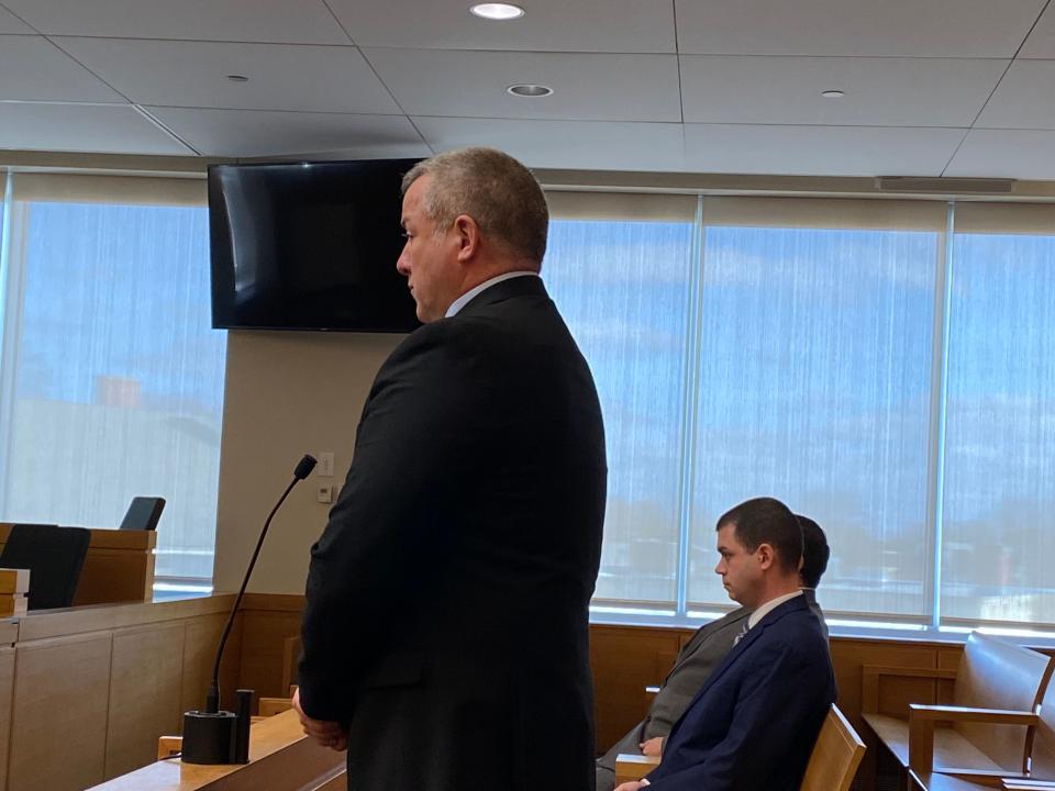 East Bridgewater Police Sgt. Thomas Flint was found not guilty of a Raynham drunk driving charge Thursday, Feb. 22, 2024, in Taunton District Court.