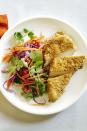 <p>This chicken has a tasty sesame crust, and it only takes 20 minutes to make. It'll definitely become a regular on your weekly menus. </p><p><a href="https://www.womansday.com/food-recipes/food-drinks/recipes/a57922/sesame-chicken-chili-lime-slaw-recipe/" rel="nofollow noopener" target="_blank" data-ylk="slk:Get the Sesame Chicken and Chili Lime Slaw recipe.;elm:context_link;itc:0;sec:content-canvas" class="link "><em>Get the Sesame Chicken and Chili Lime Slaw recipe.</em></a></p>