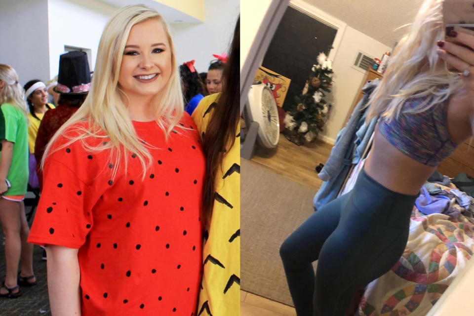 Mallory Smith before and after weight loss. (Photo: Courtesy of Mallory Smith)