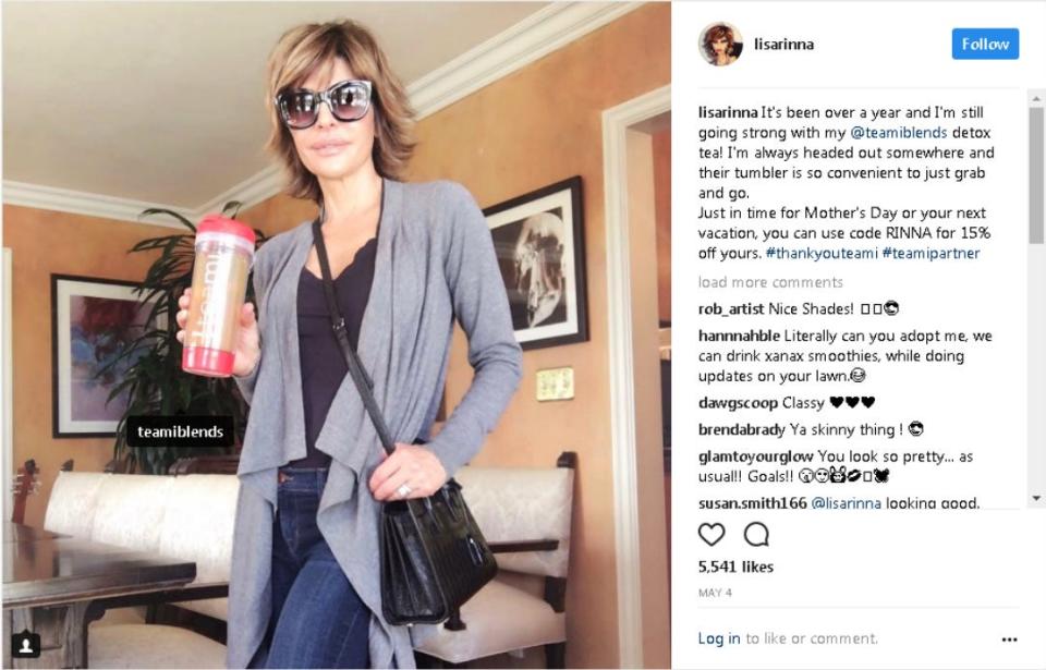 Lisa Rinna ftc influencers detox tea