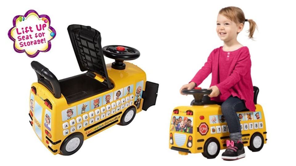 Best CoComelon toys: CoComelon School Bus Ride-On.