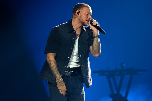 <p>Manny Carabel/Getty</p> Kane Brown performs in Newark in March 2024
