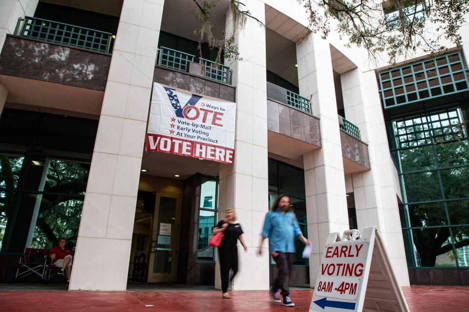 Citizens of Leon County cast their ballots during the first day of early voting at the Leon County Courthouse on Saturday, Aug. 13, 2022. 