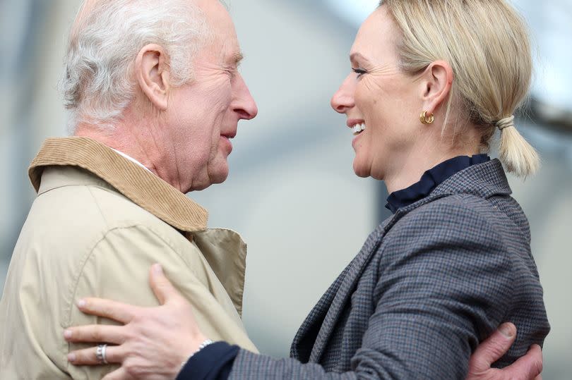 King Charles III and Zara Tindall shared a warm embrace at the Royal Windsor Horse Show