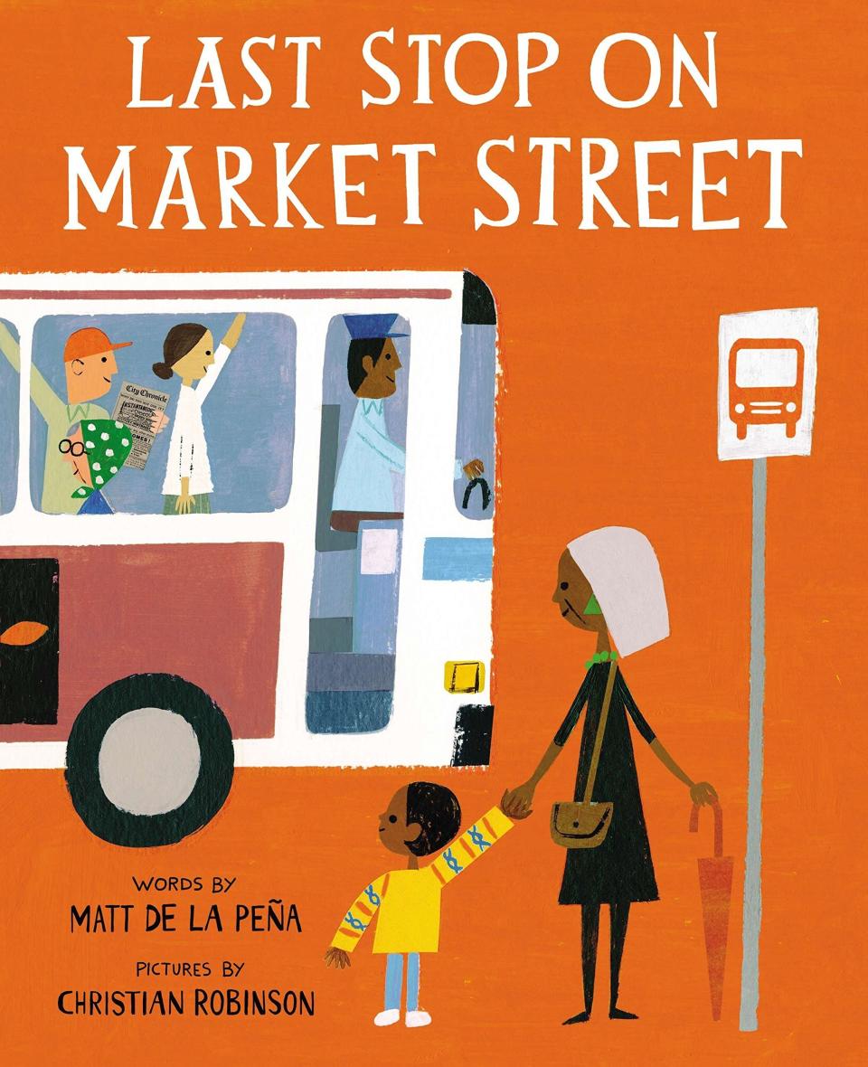 <i>Last Stop on Market Street</i> highlights the relationship between a child and his grandmother, who shows him what he's&nbsp;overlooking in their day-to-day life. (By Matt de la Pe&ntilde;a, illustrated by Christian Robinson)