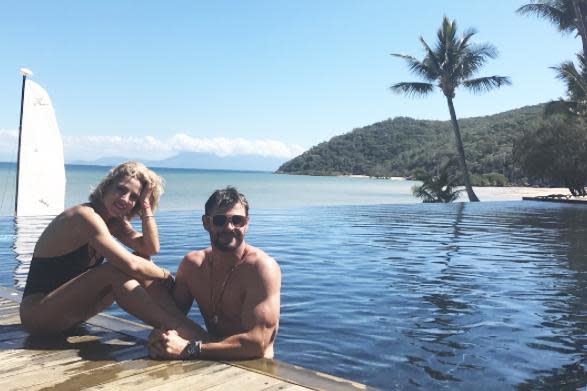 Chris' romantic birthday getaway with wife Elsa