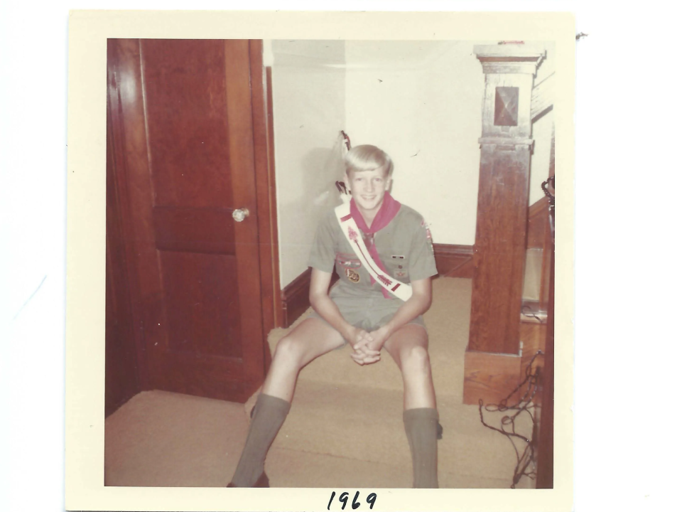 Bill Vahl in his Boy Scout uniform in his mid teens.