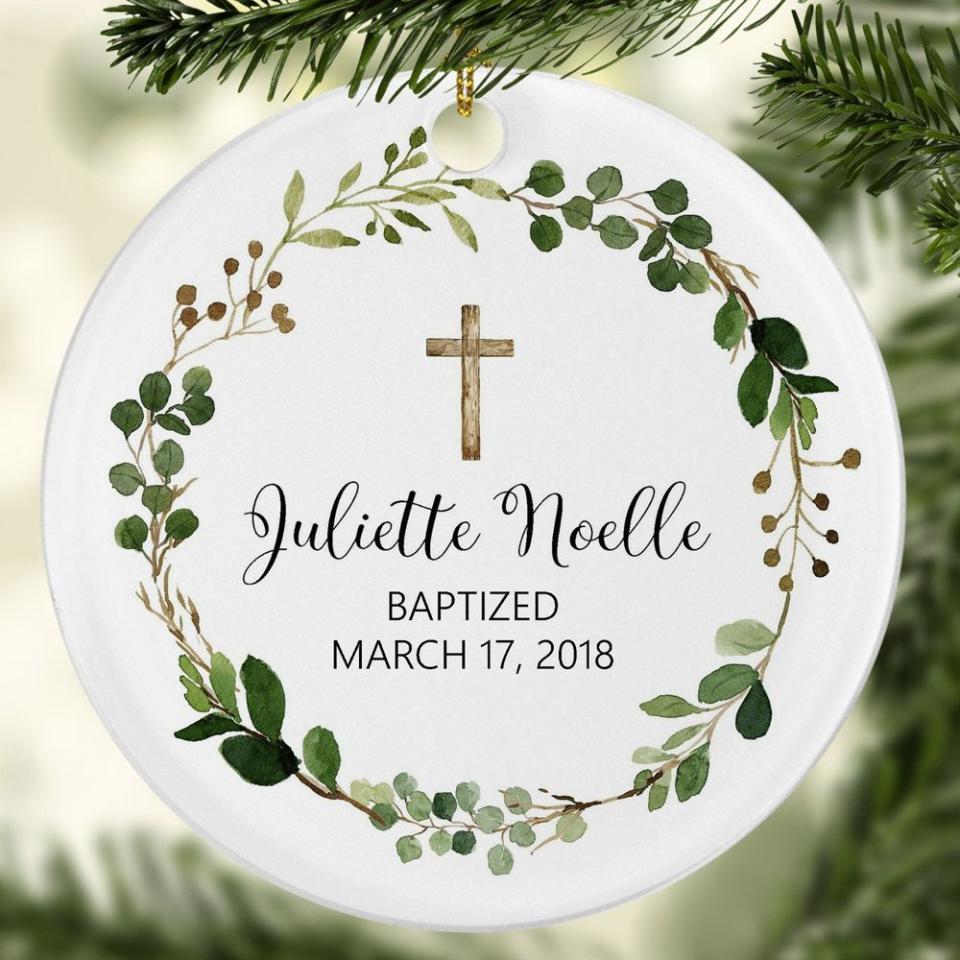 Baptism Wreath Ornament