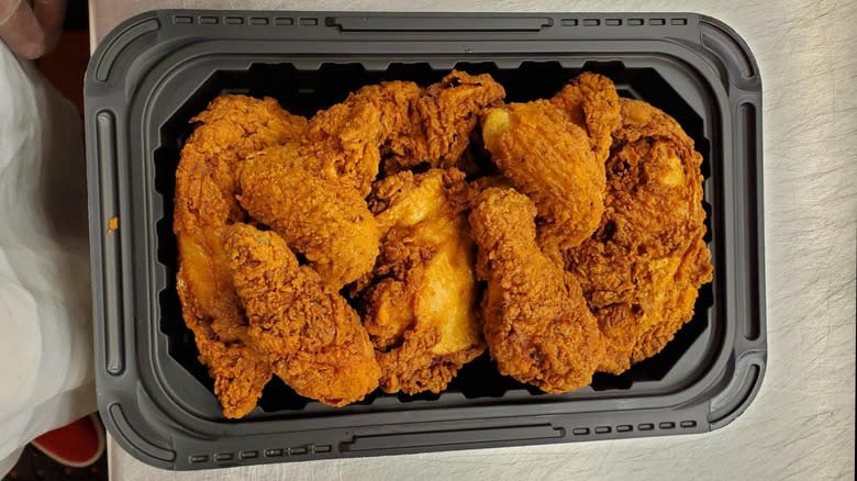 fried chicken in container