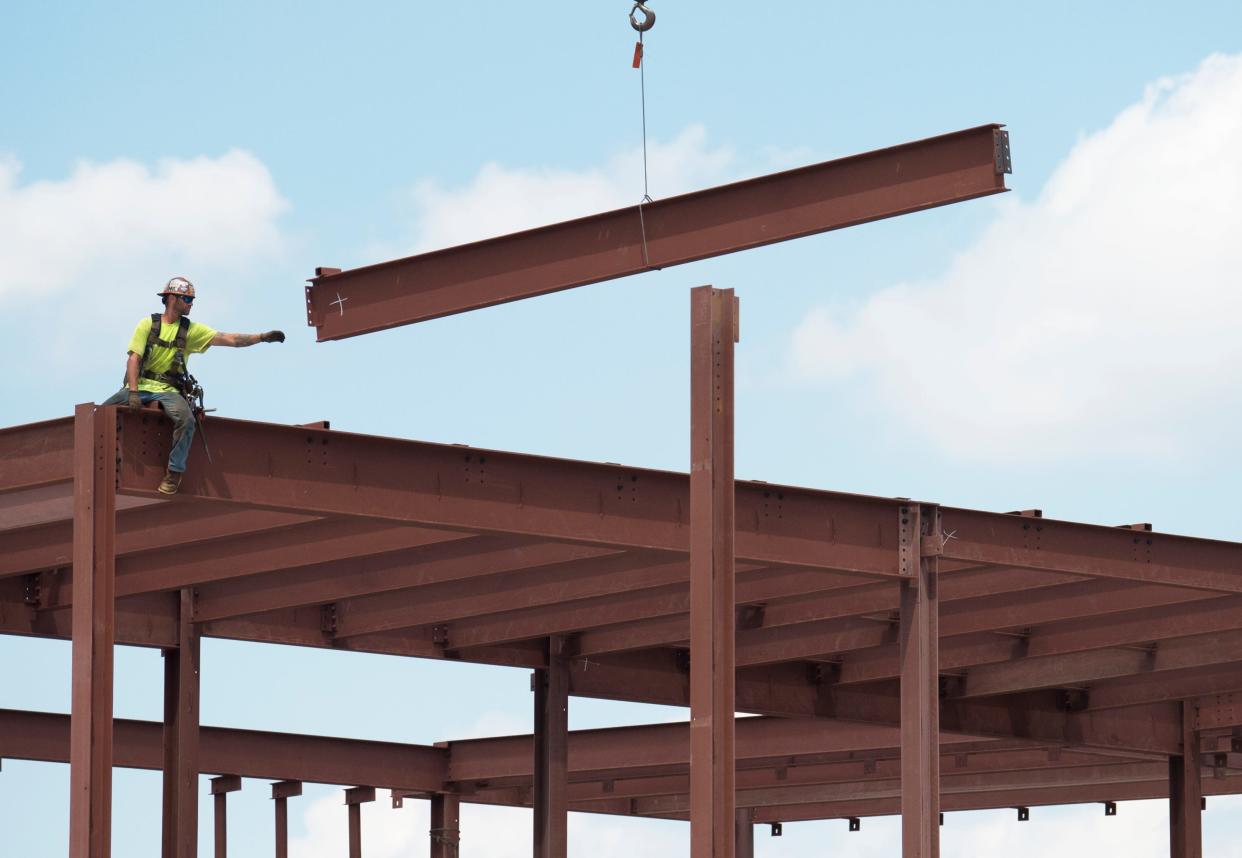 Construction of the new Camden High School takes place on Thursday, August 1, 2019, in Camden, NJ.  