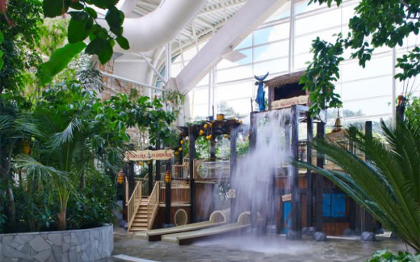 In Britain, 'family-friendly' favourites, like Center Parcs, often involve segregated activities for parent and child. Here, the pirate ship is more of a hit with the younger crowd