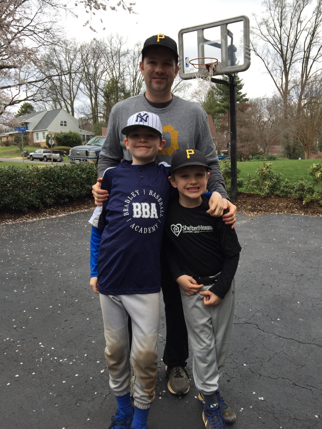 Steve Borelli coached his sons, Connor (left) and Liam, from tee ball through middle school baseball.